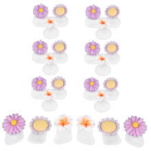 8Piece Silicone Toe Separators for Pedicure, Reusable Flower Design Toe Spacers for Nail Polish