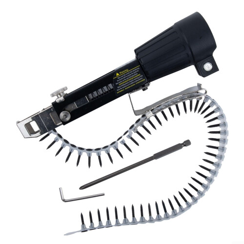 Chain Screwdriver Adapter for Electric Drill with Adjustable Depth Control and 50 Chain Nails 1
