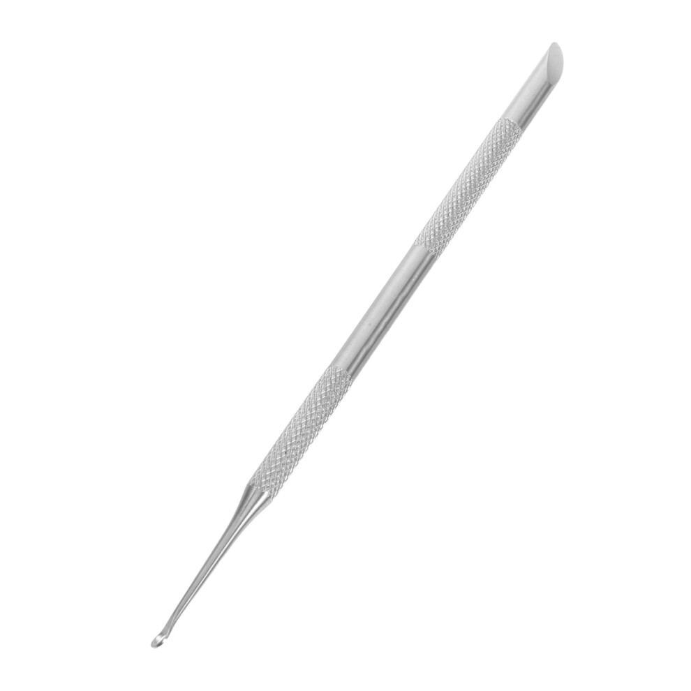 Silver Professional Dualended Metal Cuticle Pusher And Nail Scraper For Manicure And Pedicure