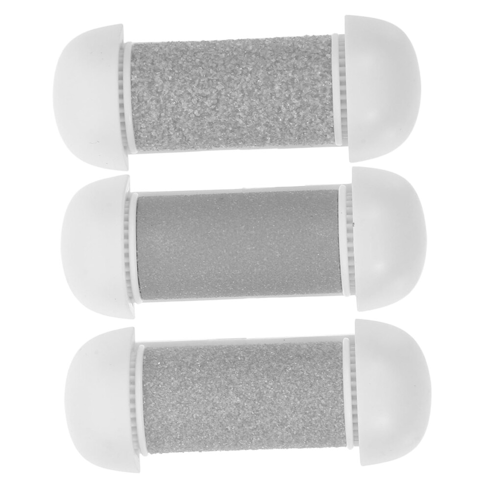 3pcs Electric Foot File Replacement Rollers, Coarse Pedicure Heads with Durable Grinding Surface