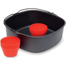 Kit accessori Philips per friggitrice ad aria XXL Family - Rosso - Lavabile in lavastoviglie - Silicone