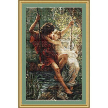 Lucas -S L Kit voor Telbare Borduurmotief de Lente van de Minnaars 59,5 x 36,5 cm - B415