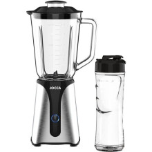 Frullatore - JOCCA - 350 W - Ciotola in vetro 1 L - Bottiglia 600 ml - Nero