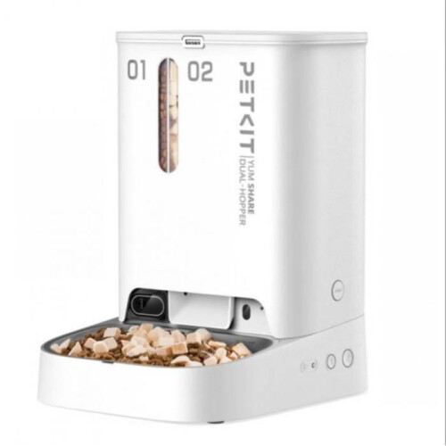 YumShare Dualhopper distribuidor de ração automática conectada dupla com câmera 5L 1