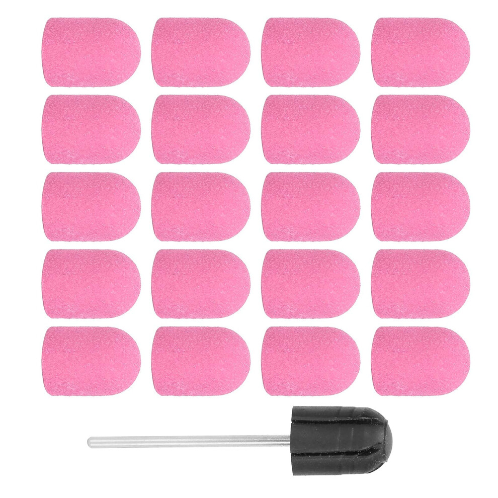 Pink Nail Sanding Bands 10X15mm Fine Grit For Manicure Drill Bit Set Acrylic Gel Nails Smooth Finish