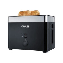 Tosti-ijzer 2 sneden GRAEF TO 62 - Zwart, Zilver - Opwarm- en ontdooifunctie - Koude wanden