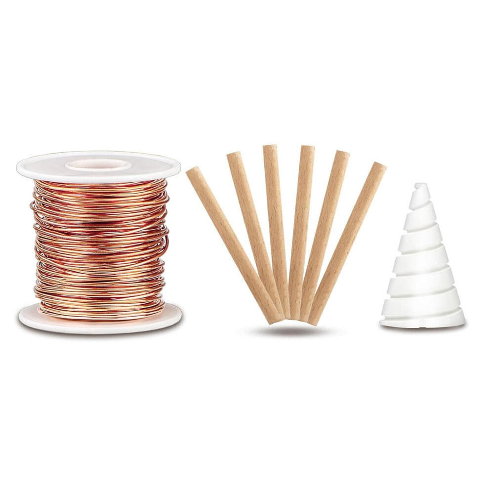 Pure Copper Wire Set With Fibonacci Coil Winding Jig For Electroculture Gardening Stake 9094768544563
