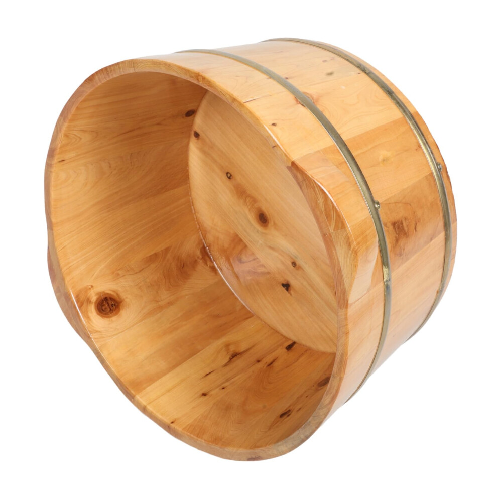 Wooden Foot Bath Bucket with Heat Retention, Solid Wood Spa Soaking Tub for Home Relaxation