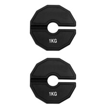 Rubber Coated Fractional Weight Plates 2PCS 1kg Micro Plates for Dumbbells Strength Training
