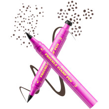 Freckle Stamp Pen Waterproof 2in1 Dual Ended Fake Freckle Pen with MultiSize Stamp for Natural Makeup