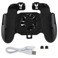 Mobiler Gamecontroller mit Lüfter, Gamepad L1R1Shooter, empfindlicher Joystick, mechanische Version, Spiele, Netzanschluss, tragbares Ladegerät,
