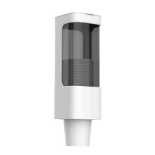 Wall Mounted Disposable Cup Dispenser with Large Capacity, Transparent Window and Dustproof Cover for Bathroom Kitchen Office (Small)