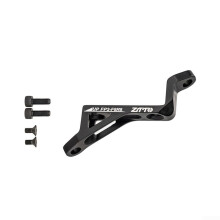 Disc Brake Adapter 74mm Flat Mount CNC Aluminum Alloy for Road and Mountain Bikes Black 180mm