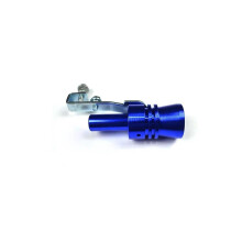 Universal Car Turbo Whistle XL Silver Modified Exhaust Pipe Sound Simulator for Car and Motorcycle