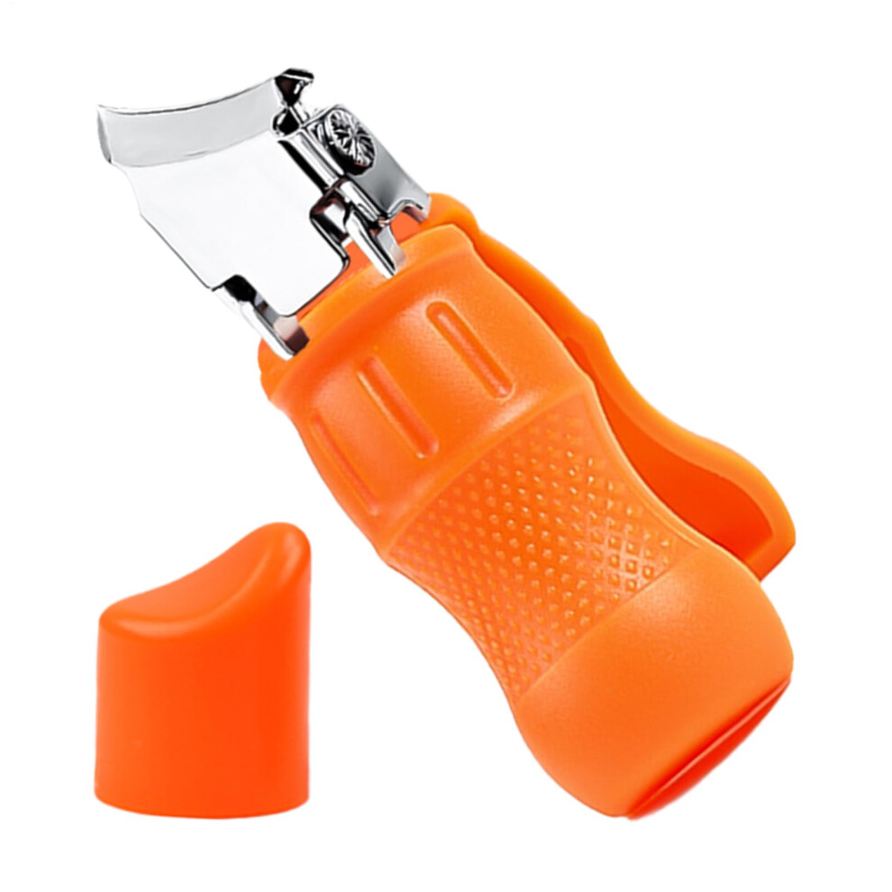Orange Nail Clippers Stainless Steel Slanted Precision Ingrown Trimmer Ergonomic Grip For Seniors