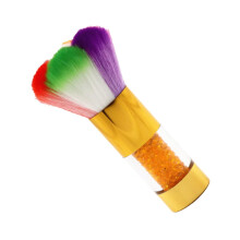 Nail Dust Brush with Soft Bristles for Gentle Manicure Cleaning and Durable Rhinestone Handle