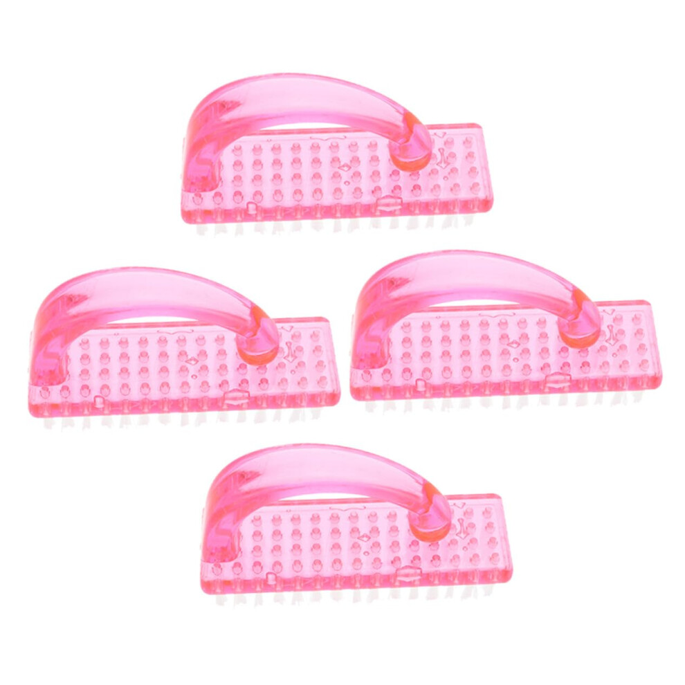 Nail Cleaning Brush Set with Ergonomic Grip and Soft Bristles for Manicure Pedicure Salon Use