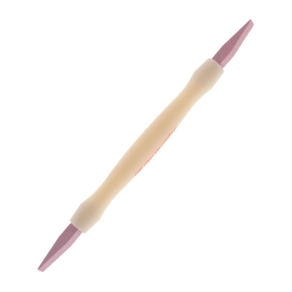 Dual End Nail Buffer and Cuticle Pusher for Precise Manicure, Salon Quality Pumice Nail File
