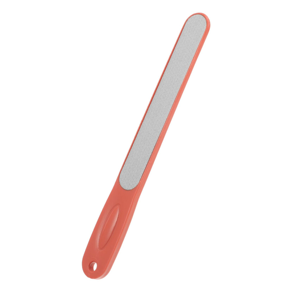 Stainless Steel Nail File for Adults with Ergonomic Grip, Dual Buffer for Manicure and Pedicure