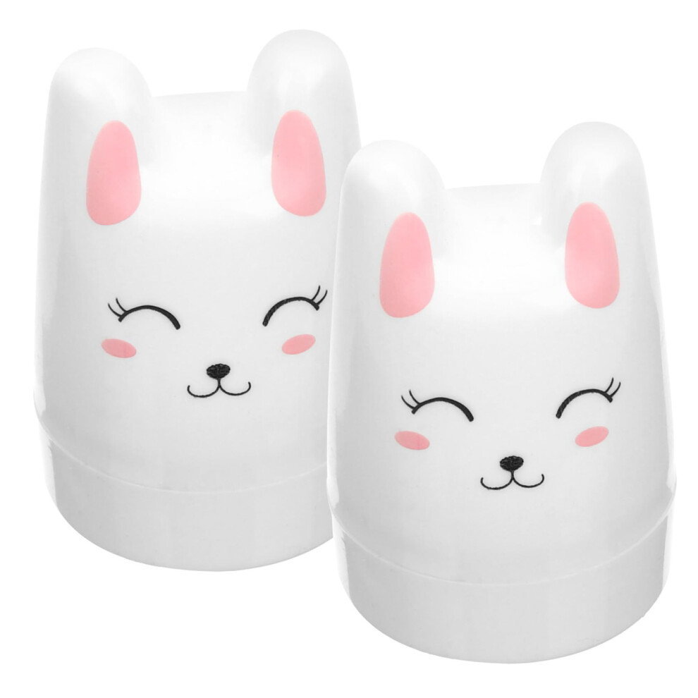 2Pcs Silicone Bunny Nail Art Stamper with Scraper for Precise DIY Manicure at Home or Salon
