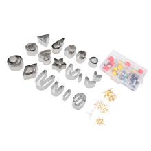 126 Stück Polymer Clay Ausstechformen Set, 36 Formen, Edelstahl & Kunststoff