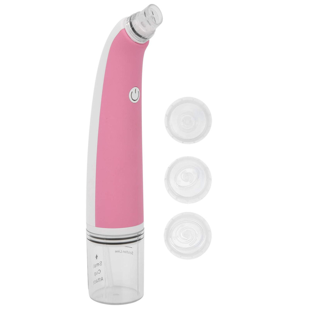 Pink Usb Rechargeable Blackhead Removal Vacuum With 3Level Suction Control And 4 Probes For Facial Deep Pore Cleaning (Pink)