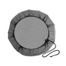 Rain Barrel Cover with Adjustable Drawstring Fit, Outdoor Rainwater Collection Net, Grey S