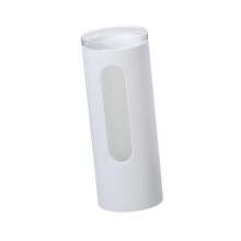 Wall Mounted Paper Cup Dispenser Holder No Punch Adhesive Dustproof PP for Kitchen Bathroom