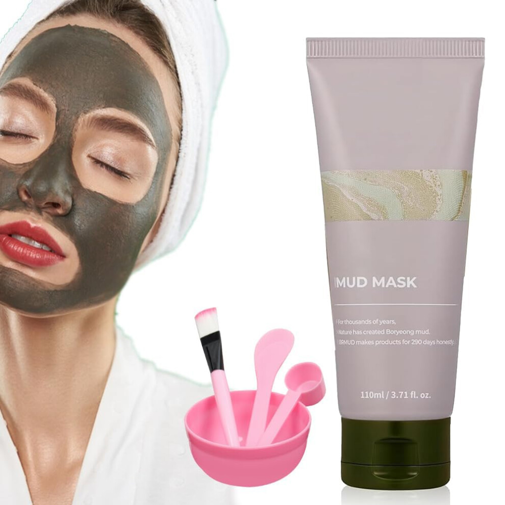 Face Mud Mask with Natural Ingredients for Deep Pore Cleansing, Hydration and Sensitive Skin Care