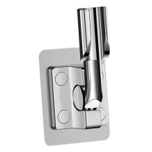 Adjustable Shower Head Holder with Strong Adhesive Wall Mount and 360 Rotation for Bathroom Silver