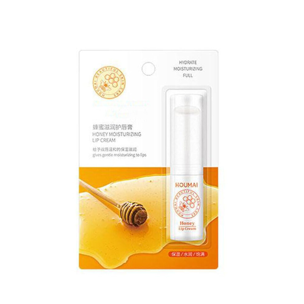 Natural Lip Balm Honey Flavor with Deep Hydration for Dry Cracked Lips and Soft Smooth Finish