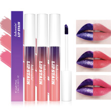 Waterproof Matte Lip Stain and Twist Up Lip Liner Set, Long Lasting Peel Off Lip Tint #3