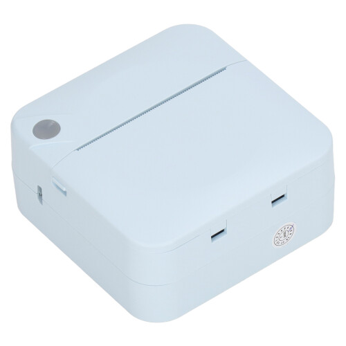 Blue Mini Pocket Printer 57x25mm Bluetooth Thermal 1000mAh