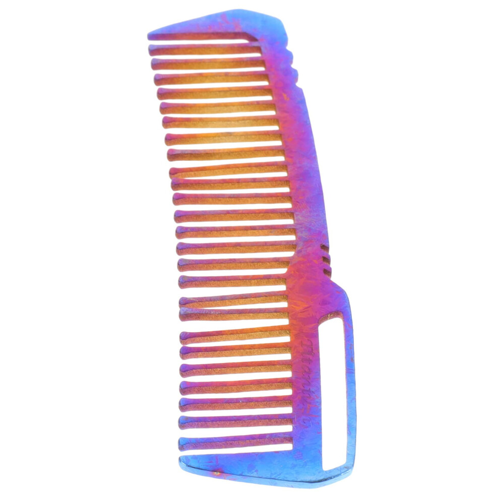 Unisex Titanium Alloy Hair Comb Antistatic Wide Teeth Professional Barber Styling Glitter Salon Use