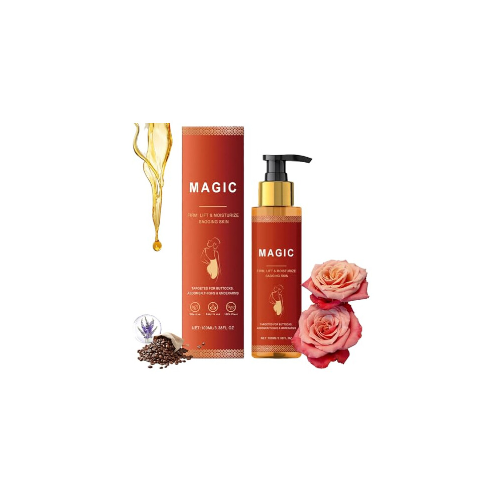Natural Body Firming Oil with Vitamin E, Rosehip and Almond â Hydrating Skin Tightening Oil for Arms, Chest and Thighs