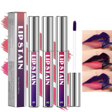 Peel Off Lip Stain Set 3 Colors Waterproof Long Lasting Lip Tint Smudge Proof for Women