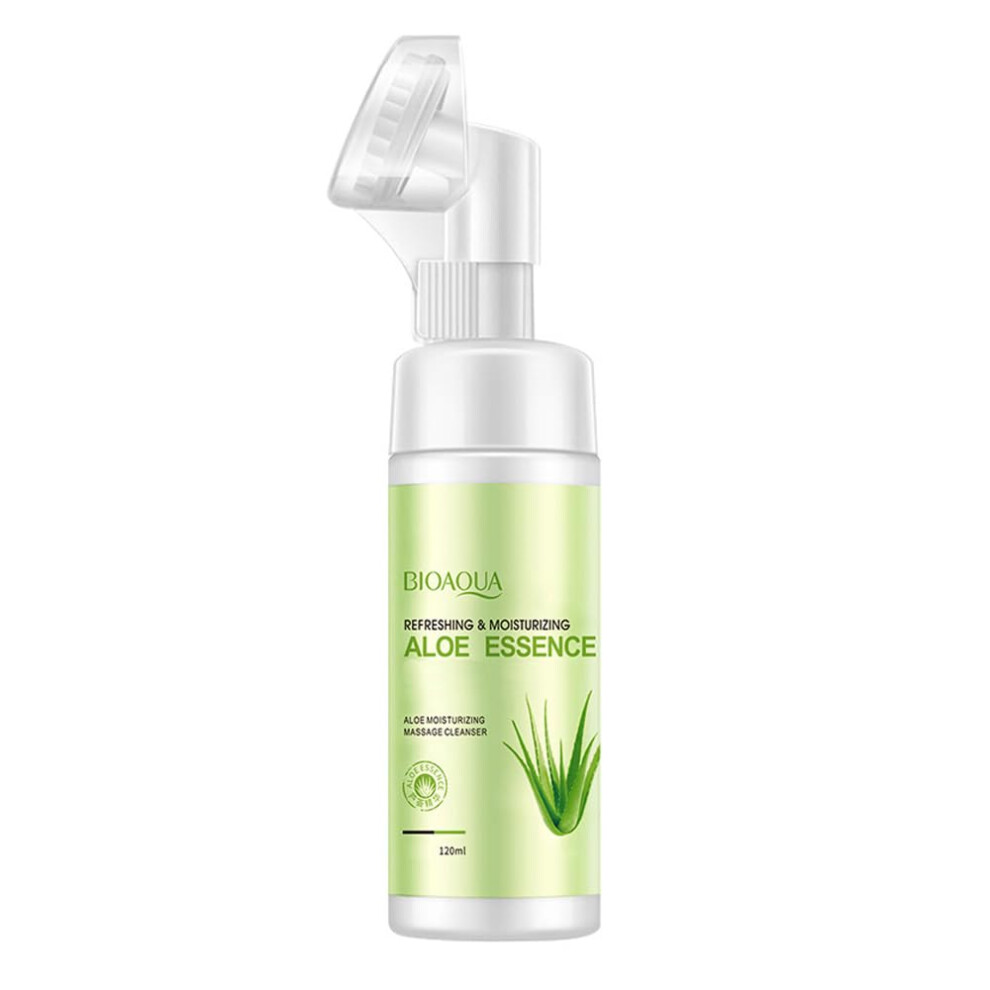 Aloe Vera Facial Cleanser Deep Cleansing Foam with Soothing Moisturizing Care 120ml