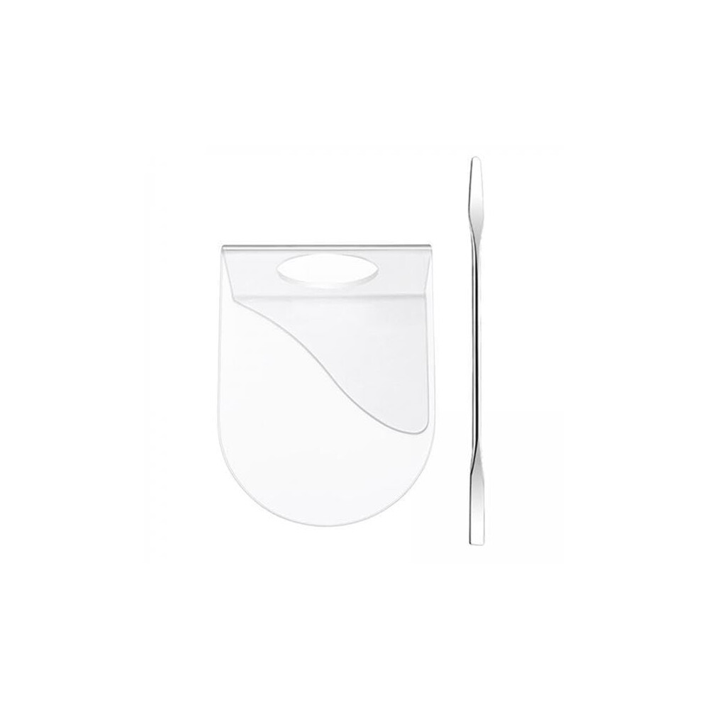 Makeup Mixing Palette with Stainless Steel Spatula, Transparent Acrylic for Foundation and Cosmetics