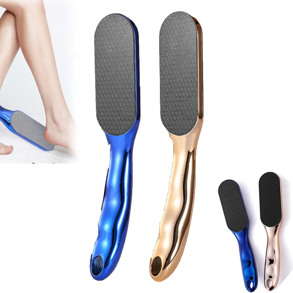 Blue/Gold Foot Callus Remover Nano Glass Foot File With Dualsided Exfoliation For Dead Skin Care