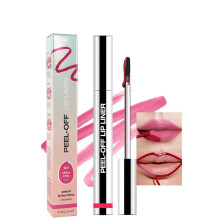 Peel Off Lip Stain Matte Liquid Lipstick Waterproof Long Lasting Transfer Proof Pink 0.12oz