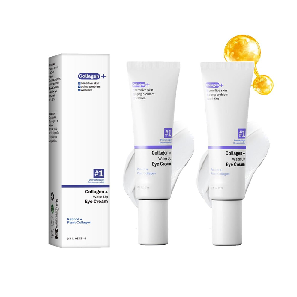 Cream/Dark Retinol Eye For Circles And Puffiness, Anti Aging Hydrating Collagen Eye 2Pcs