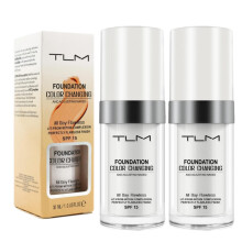 2 Pack Colour Changing Foundation with SPF15, Hydrating Full Coverage BB Cream for Mature Skin