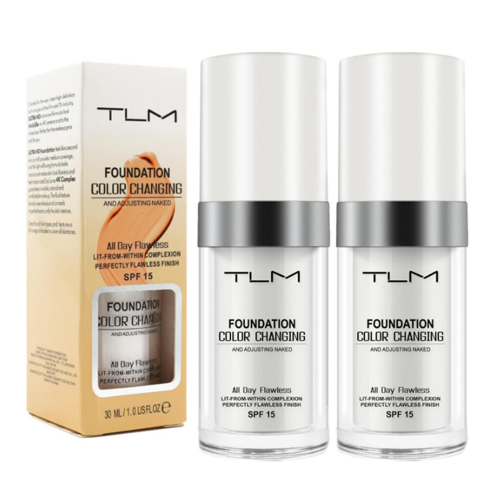 Cream 2 Pack Colour Changing Foundation With Spf15, Hydrating Full Coverage Bb For Mature Skin