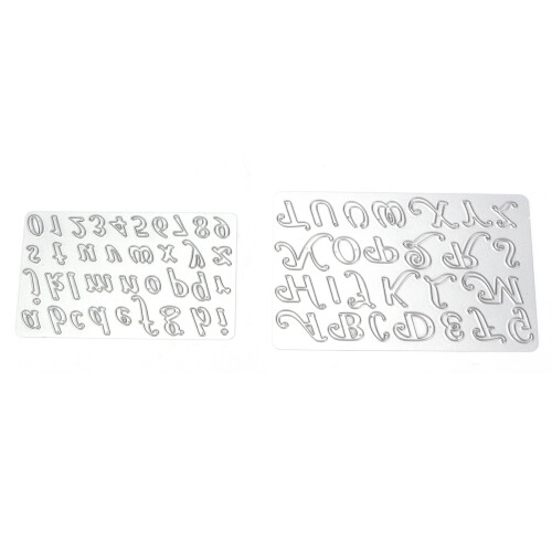 Λεπτές μεταλλικές μήτρες κοπής για Scrapbooking, κομμένες σε αλφάβητο, για κατασκευή 1