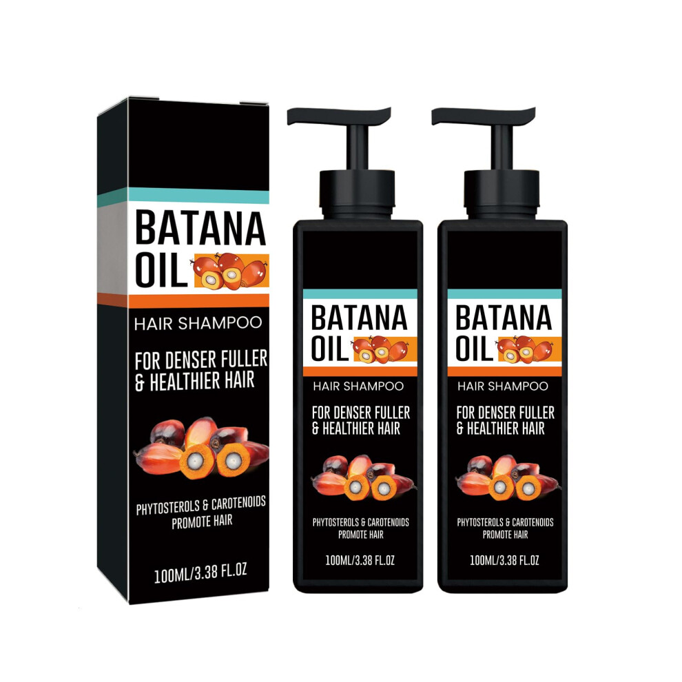 Batana Oil Hair Growth Shampoo for Hair Loss and Thinning Hair, Nourishing Scalp Care 100ml 2pc