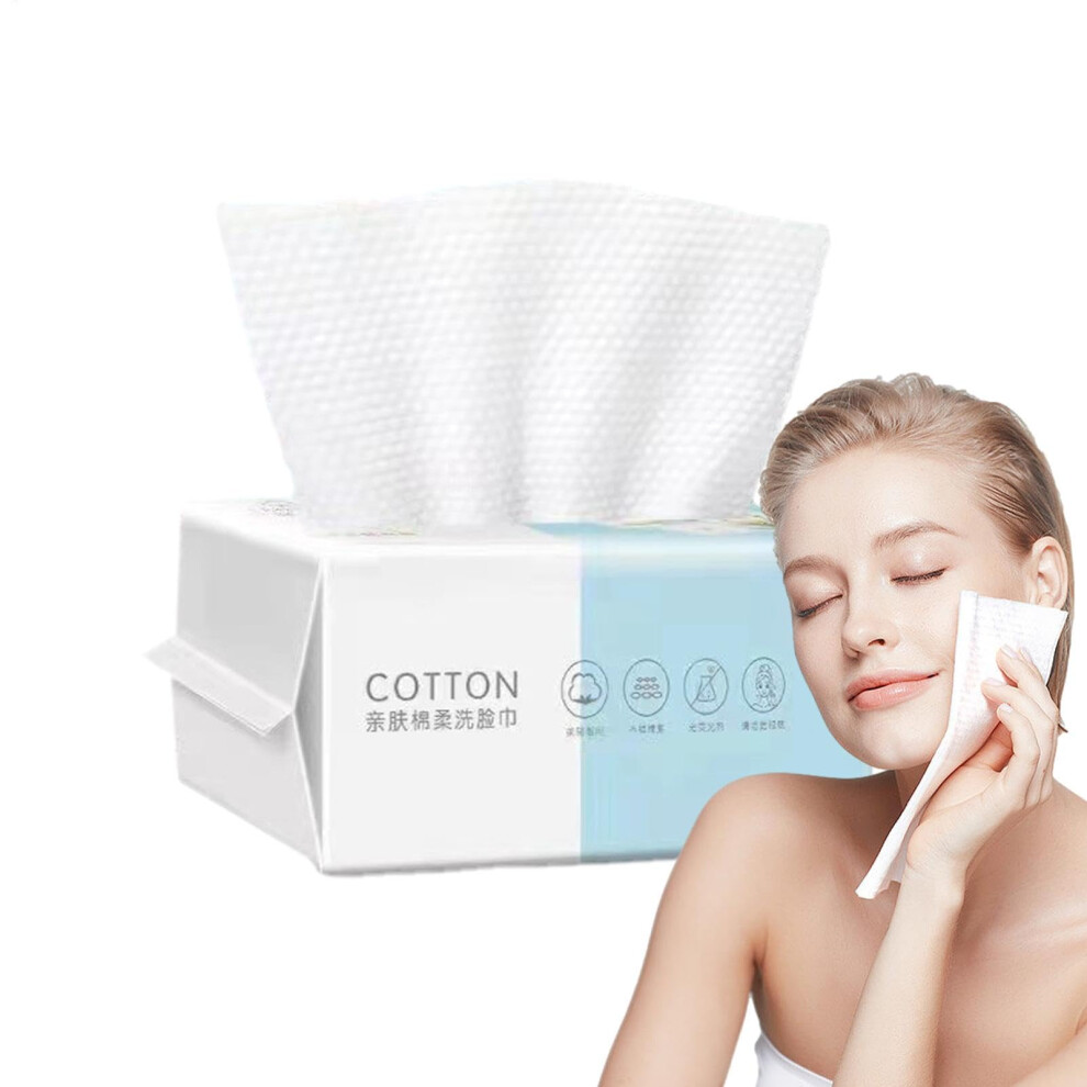 Soft Disposable Face Towel for Sensitive Skin, Thick Absorbent Facial Cleansing Cloth for Makeup Removal