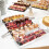 Rectangular Acrylic Cake Stand with Lid, White Marble Pastry Display Case for Parties and Weddings 3
