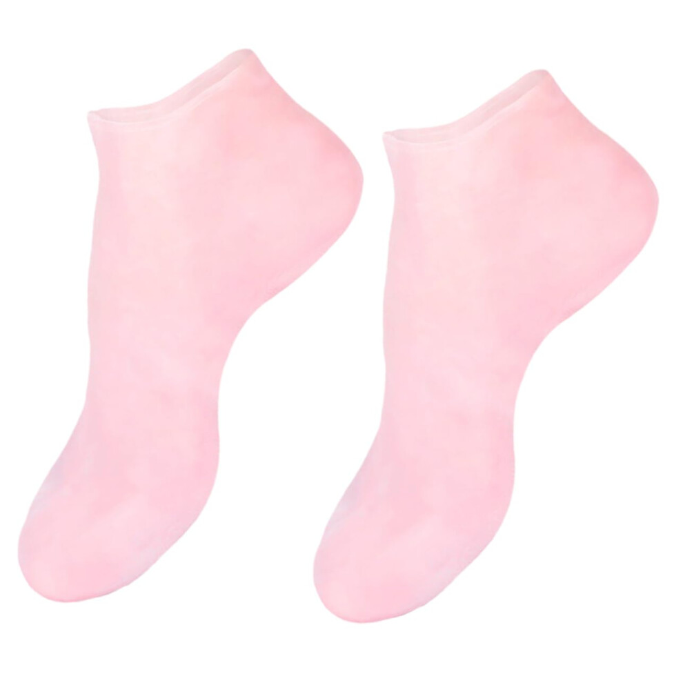 Moisturizing Gel Socks for Dry Cracked Feet with SEBS Heel Pads and Overnight Hydration