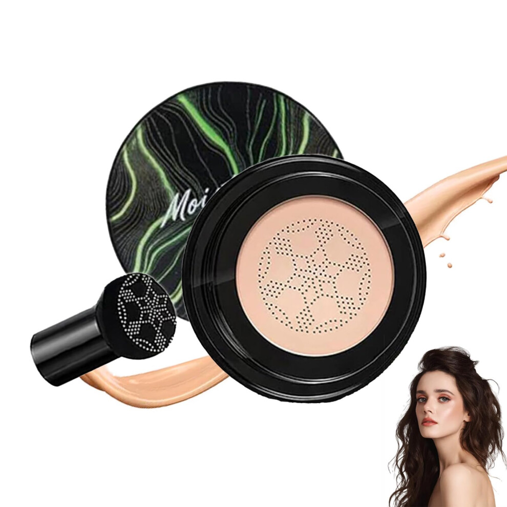 Cream Air Cushion Cc Spf50 Full Coverage Flawless Foundation Waterproof Natural Finish 1Pc