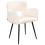 Beliani Set of 2 Dining Chairs SANILAC Boucle White 5